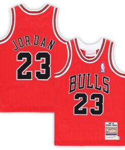 Michael Jordan Chicago Bulls Mitchell &amp Ness Toddler 199798 Hardwood Classics Authentic Jersey - Red