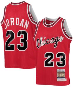 Michael Jordan Chicago Bulls Mitchell &amp Ness Youth 198485 Hardwood Classics Authentic Jersey - Red