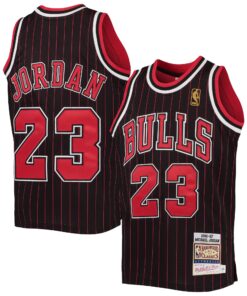 Michael Jordan Chicago Bulls Mitchell &amp Ness Youth 1996-97 Hardwood Classics Authentic Jersey - BlackRed