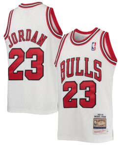 Michael Jordan Chicago Bulls Mitchell &amp Ness Youth 199798 Hardwood Classics Authentic Jersey - White