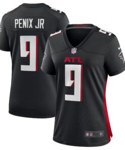 Michael Penix Jr. Atlanta Falcons  Women_s Game Jersey   Black