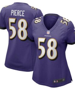Michael Pierce Baltimore Ravens  Women_s Player Game Jersey  Purple
