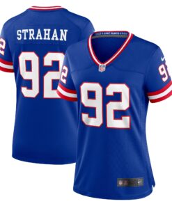 Michael Strahan New York Giants  Women_s Classic Retired Player Game Jersey  Royal