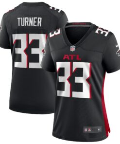 Michael Turner Atlanta Falcons  Women_s Game Retired Player Jersey  Black