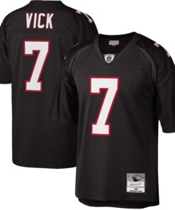 Michael Vick Atlanta Falcons Mitchell amp Ness Big amp Tall 2002 Retired Player Replica Jersey  Black