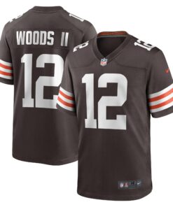 Michael Woods II Cleveland Browns  Game Player Jersey  Brown