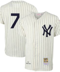 Mickey Mantle New York Yankees Mitchell amp Ness 1951 Cooperstown Collection Authentic Jersey  Cream