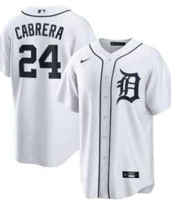 Miguel Cabrera Detroit TigersHome Replica Player Name Jersey  White