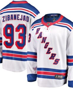 Mika Zibanejad New York Rangers Fanatics Away Premier Breakaway Player Jersey  White