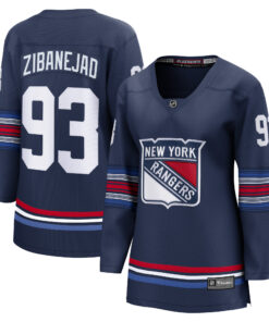 Mika Zibanejad New York Rangers Fanatics Women_s Alternate Premier Breakaway Player Jersey  Navy