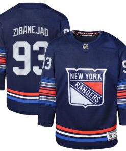 Mika Zibanejad New York Rangers Youth Alternate Premier Player Jersey  Navy