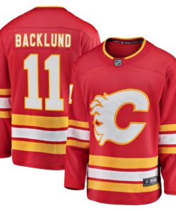 Mikael Backlund Calgary Flames Fanatics Home Breakaway Player Jersey  Red