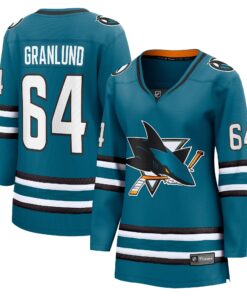 Mikael Granlund San Jose Sharks Fanatics Women_s Home Breakaway Player Jersey  Teal