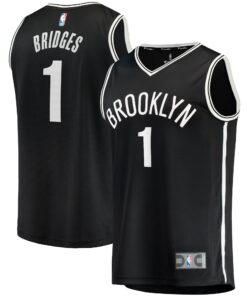 Mikal Bridges Brooklyn Nets Fanatics Big &amp Tall Fast Break Player Jersey - Black - Icon Edition