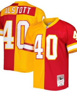 Mike Alstott Tampa Bay Buccaneers Mitchell amp Ness 1996 Split Legacy Replica Jersey  OrangeRed