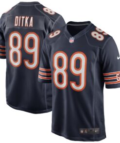 Mike Ditka Chicago Bears  Game Retired Player Jersey  Navy