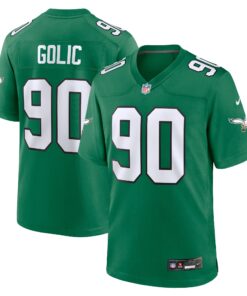 Mike Golic Philadelphia Eagles  Alternate Game Jersey  Kelly Green