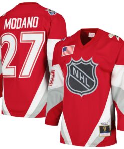 Mike Modano Mitchell amp Ness  1999 NHL AllStar Game Blue Line Player Jersey  Scarlet