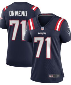 Mike Onwenu New England Patriots  Women_s Team Game Jersey  Navy