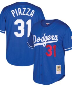 Mike Piazza Los Angeles Dodgers Mitchell amp Ness Youth Cooperstown Collection Mesh Batting Practice Jersey  Royal