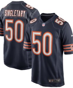 Mike Singletary Chicago Bears  Game Retired Player Jersey  Navy