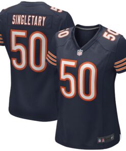 Mike Singletary Chicago Bears  Women_s Game Retired Player Jersey  Navy