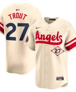 Mike Trout Los Angeles AngelsCity Connect Limited Player Jersey  Cream