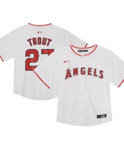Mike Trout Los Angeles AngelsToddler  Game Jersey  White