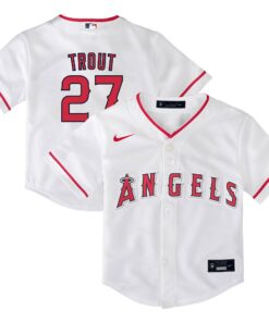 Mike Trout Los Angeles AngelsToddler Home Replica Player Jersey  White