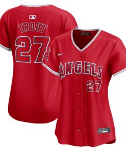 Mike Trout Los Angeles AngelsWomen_s Alternate Limited Player Jerseynbspâ€“ Red