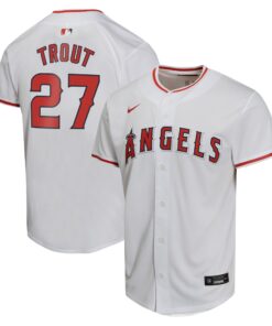 Mike Trout Los Angeles AngelsYouth Home Game Player Jersey  White