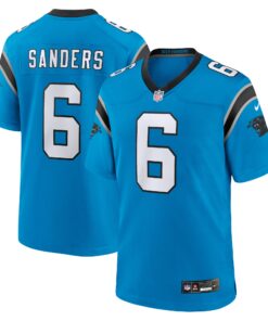 Miles Sanders Carolina Panthers  Team Game Jersey  Blue