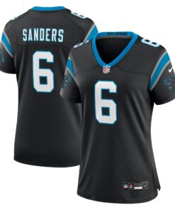 Miles Sanders Carolina Panthers  Women_s  Women_s All Player Jersey  Black