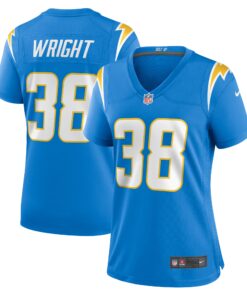 Milton Wright Los Angeles Chargers  Women_s  Game Jersey  Powder Blue