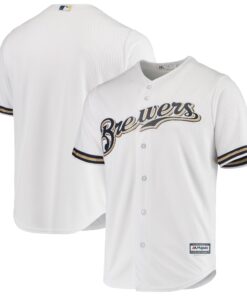 Milwaukee Brewers Majestic Team Official Jersey  White