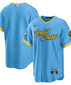 Milwaukee BrewersCity Connect Replica Team Jersey  Powder Blue