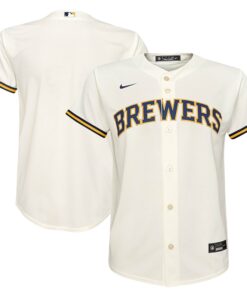 Milwaukee BrewersYouth Home Replica Team Jersey  Cream