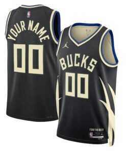 Milwaukee Bucks Jordan Brand Unisex 202223 Swingman Custom Jersey - Statement Edition - Black