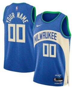  Milwaukee Bucks Unisex 202324 Custom Swingman Jersey - Royal - City Edition