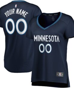 Minnesota Timberwolves Fanatics Women's Fast Break Custom Jersey Navy - Icon Edition