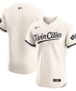 Minnesota TwinsAlternate Vapor Premier Elite Patch Jersey  Cream