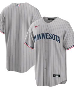 Minnesota TwinsRoad Replica Team Jersey  Gray