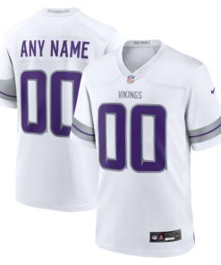 Minnesota Vikings  Alternate Custom Game Jersey  White