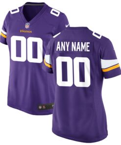 Minnesota Vikings  Women_s Custom Game Jersey  Purple