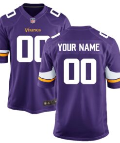  Minnesota Vikings Youth Custom Game Jersey