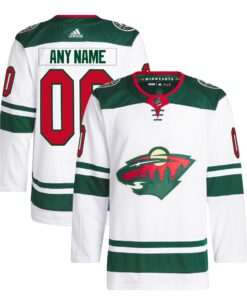  Minnesota Wild  Away  Primegreen Authentic Custom Jersey  White