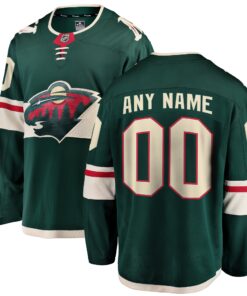 Minnesota Wild Fanatics Home Breakaway Custom Jersey  Green