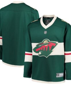 Minnesota Wild Fanatics Youth Home Replica Blank Jersey  Green