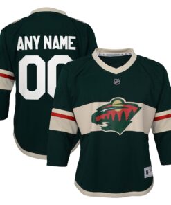 Minnesota Wild Youth Replica Custom Jersey  Green