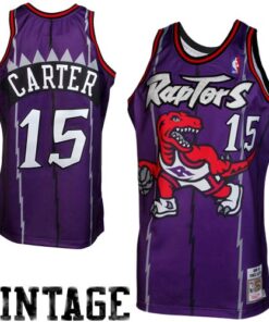 Mitchell &amp Ness Vince Carter Toronto Raptors 199899 Throwback Authentic Jersey - Purple